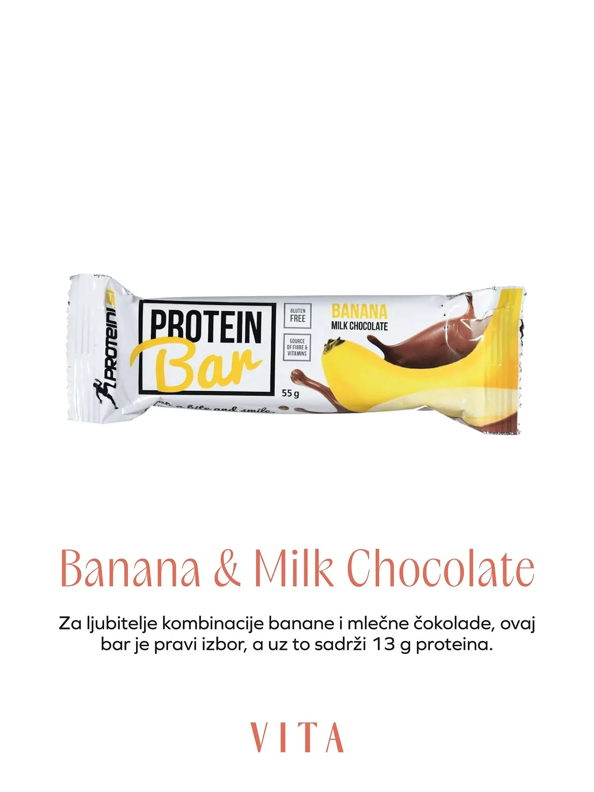 Proteini.si Protein Bar Banana Milk Chocolate
