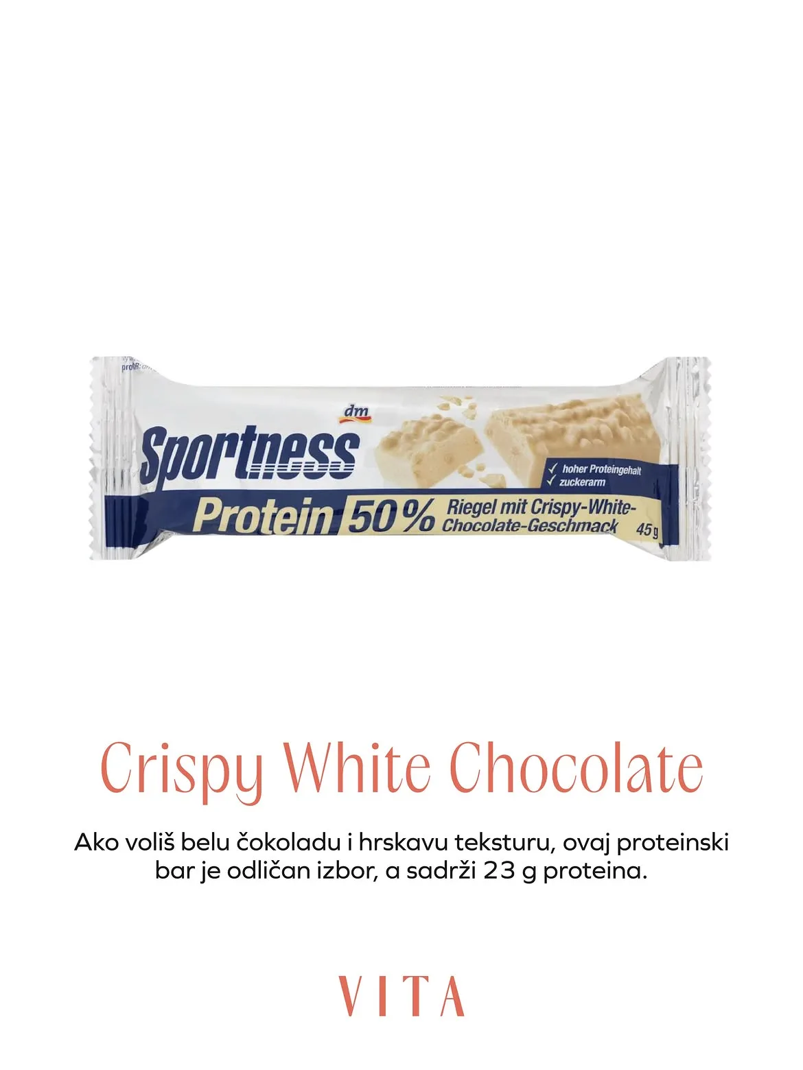 Sportness Protein 50% Crispy-White Chocolate