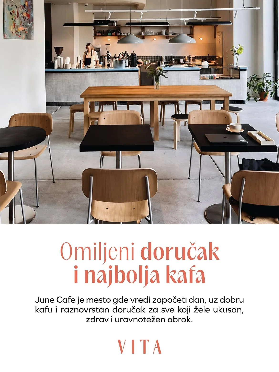 Enterijer kafea, June Cafe.