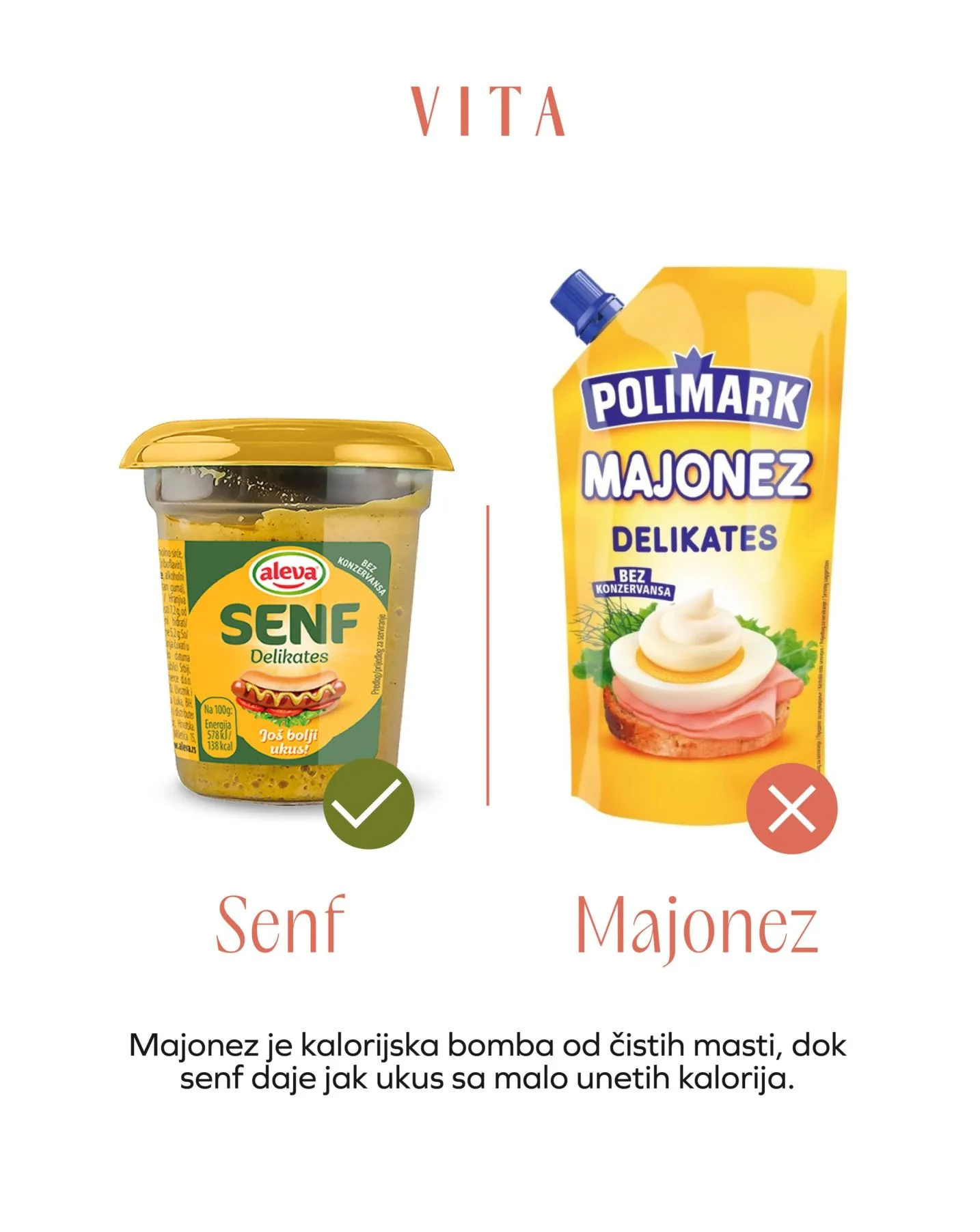 aleva senf i polimark majonez na beloj podlozi