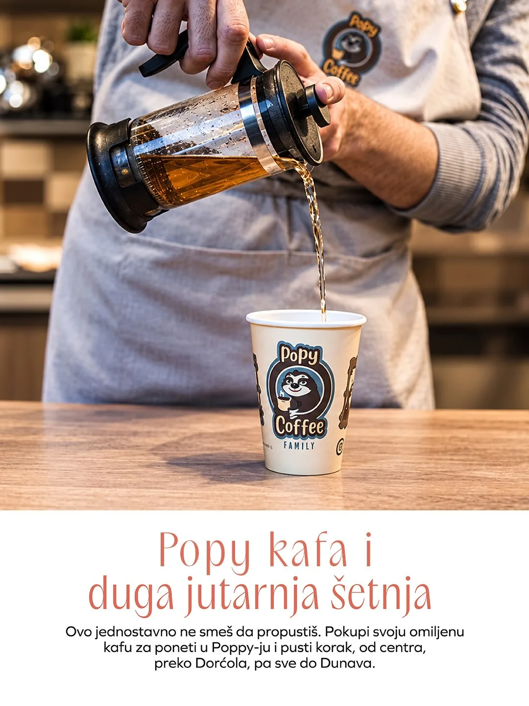 mesta u beogradu koja treba obici popy coffee kafa z aponeti u pripremi u lokalu za pultom